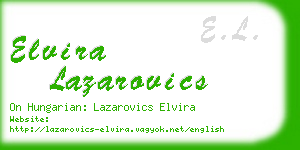 elvira lazarovics business card